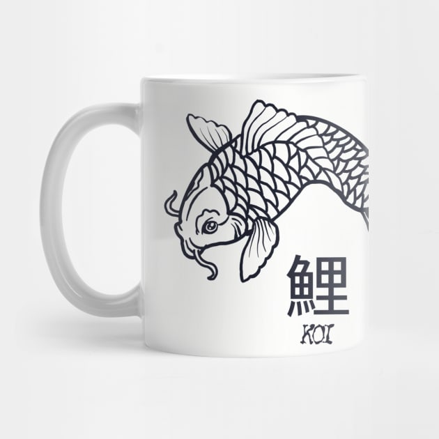 Japanese Koi Fish Kanji by Mewzeek_T